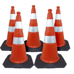 Cone de sinalização de trânsito 75 cm