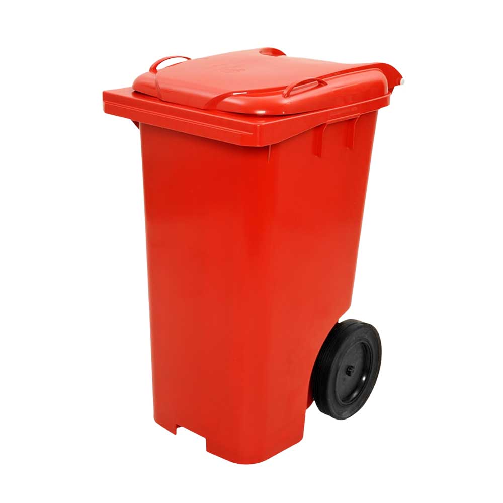 carro coletor 240 litros vermelho